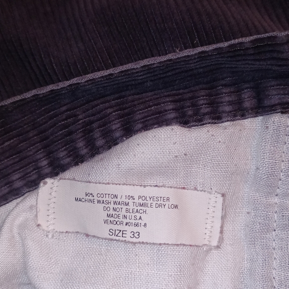 🆓 With $25 Dollar Purchase! Kenny Rogers (corduroy) dress pants**Vintage** - Picture 8 of 9